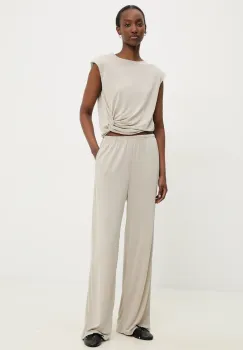 Answear Lab bluza si pantaloni femei, culoarea bej imagine