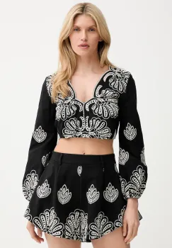 Answear Lab bluza si pantaloni scurti culoarea negru imagine