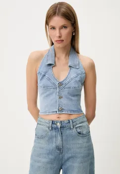 Answear Lab bluza subtire de blugi neted imagine