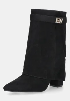 Answear.LAB botine culoarea negru, cu toc drept, izolare usoara imagine