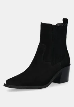 Answear.LAB botine din piele intoarsa culoarea negru, cu toc drept imagine