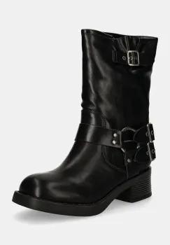 Answear Lab botine femei, culoarea negru, cu toc plat imagine