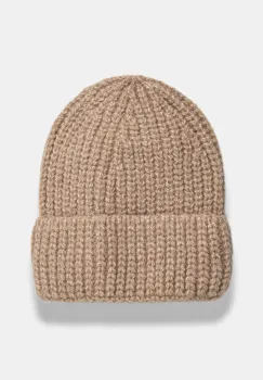 Answear Lab caciula culoarea bej, din tricot gros imagine