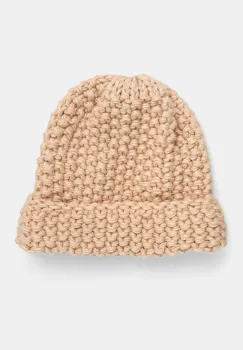 Answear Lab caciula culoarea bej, din tricot gros imagine