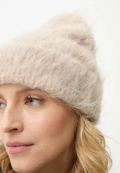 Answear.LAB caciula de casmir culoarea bej imagine