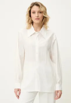 Answear Lab camasa culoarea alb, cu guler clasic, relaxed imagine