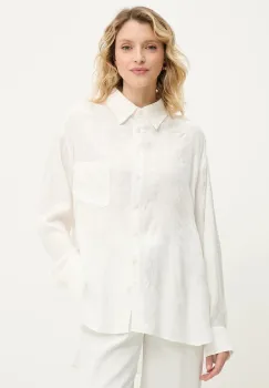 Answear Lab camasa culoarea alb, cu guler clasic, relaxed imagine