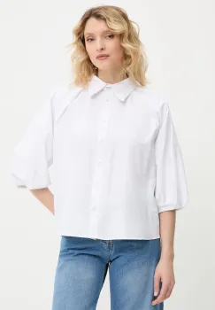 Answear Lab camasa culoarea alb, cu guler clasic, relaxed imagine