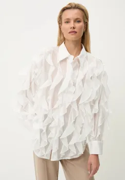 Answear Lab camasa culoarea alb, cu guler clasic, relaxed imagine