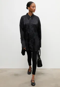 Answear.LAB camasa culoarea albastru marin, cu guler clasic, relaxed imagine