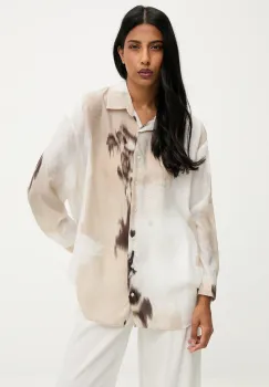 Answear.LAB camasa culoarea bej, cu guler clasic, relaxed imagine