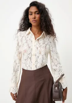 Answear.LAB camasa culoarea bej, cu guler clasic, slim imagine