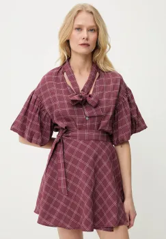 Answear Lab camasa culoarea bordo, regular imagine