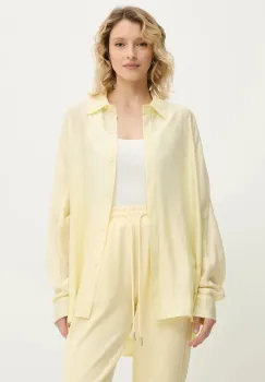 Answear Lab camasa culoarea galben, cu guler clasic, relaxed imagine
