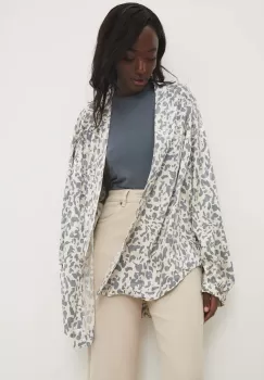 Answear Lab camasa culoarea gri, desfacut, modelator imagine