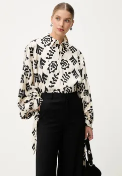 Answear.LAB camasa culoarea negru, cu guler clasic, relaxed imagine