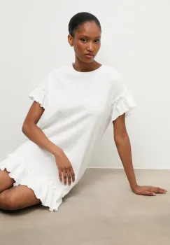 Answear.LAB camasa de noapte din bumbac culoarea bej, bumbac imagine