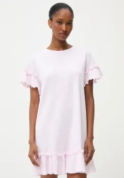 Answear.LAB camasa de noapte din bumbac culoarea roz, bumbac imagine