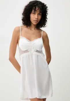 Answear Lab camasa de noapte femei, culoarea alb, dantela imagine
