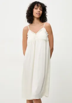 Answear Lab camasa de noapte femei, culoarea bej, dantela imagine