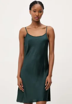 Answear Lab camasa de noapte femei, culoarea verde, satin imagine