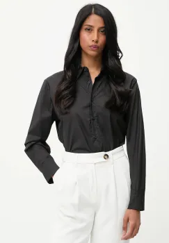 Answear.LAB camasa din bumbac culoarea negru, cu guler clasic, regular imagine