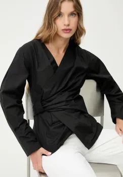Answear.LAB camasa din bumbac culoarea negru, regular imagine