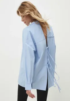 Answear Lab camasa din bumbac femei, cu guler clasic, relaxed imagine