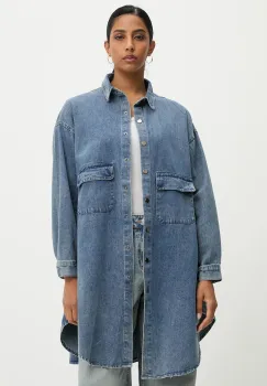 Answear Lab camasa din denim cu guler clasic, relaxed imagine