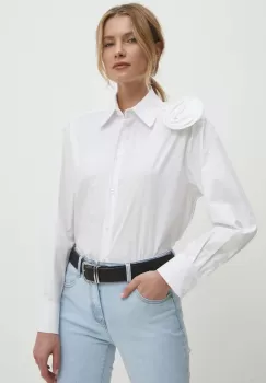 Answear Lab camasa femei, culoarea alb, cu guler clasic, relaxed imagine