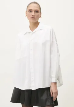 Answear Lab camasa femei, culoarea alb, cu guler clasic, relaxed imagine