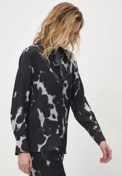 Answear Lab camasa femei, culoarea albastru marin, cu guler clasic, regular imagine