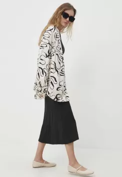 Answear Lab camasa femei, culoarea bej, relaxed imagine