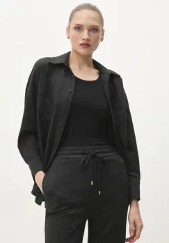 Answear Lab camasa femei, culoarea gri, cu guler clasic, relaxed imagine