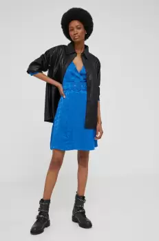 Answear Lab camasa femei, culoarea negru, cu guler clasic, regular imagine