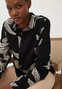Answear Lab camasa femei, culoarea negru, cu guler clasic, relaxed imagine
