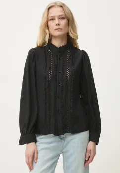 Answear Lab camasa femei, culoarea negru, regular imagine