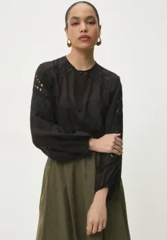 Answear Lab camasa femei, culoarea negru, regular imagine