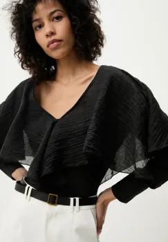 Answear Lab camasa femei, culoarea negru, regular imagine