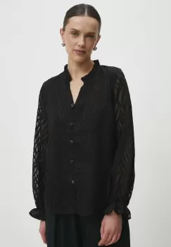 Answear Lab camasa femei, culoarea negru, regular imagine