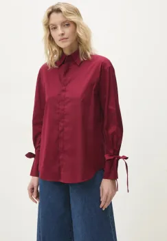 Answear Lab camasa femei, culoarea rosu, cu guler clasic, relaxed imagine