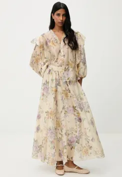 Answear.LAB camasa si fusta culoarea galben imagine