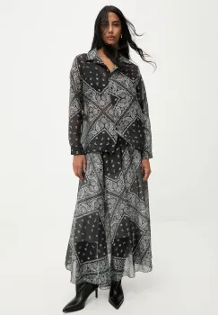 Answear.LAB camasa si fusta culoarea negru imagine