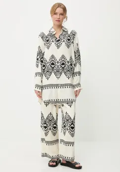 Answear Lab camasa si pantaloni culoarea bej imagine