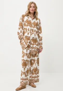 Answear Lab camasa si pantaloni culoarea maro imagine