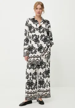 Answear Lab camasa si pantaloni culoarea negru imagine