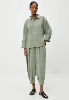 Answear Lab camasa si pantaloni culoarea verde imagine