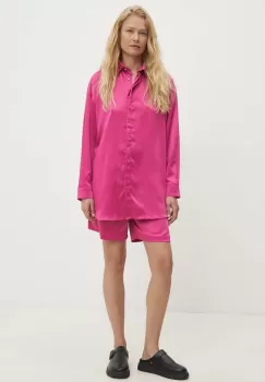 Answear Lab camasa si pantaloni scurti culoarea roz imagine