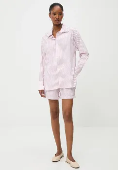 Answear Lab camasa si pantaloni scurti culoarea roz imagine