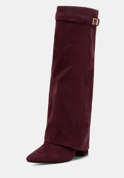 Answear.LAB cizme culoarea bordo, cu toc drept imagine